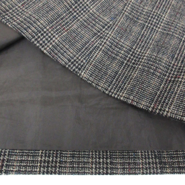 mystic(ミスティック)のミスティック 台形スカート ひざ丈 チェック柄 2 ベージュ 黒 /FF52 レディースのスカート(ひざ丈スカート)の商品写真