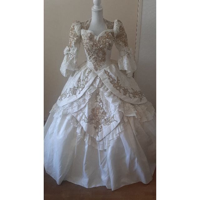 No.2157_皇女ブランド_レア品_高級生地たっぷりプリンセス姫袖ドレスの