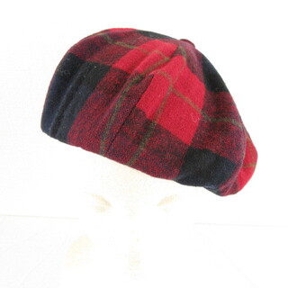 サマンサモスモス(SM2)のサマンサモスモス SM2 Lagom ベレー帽 チェック 赤 紺 S(ハンチング/ベレー帽)