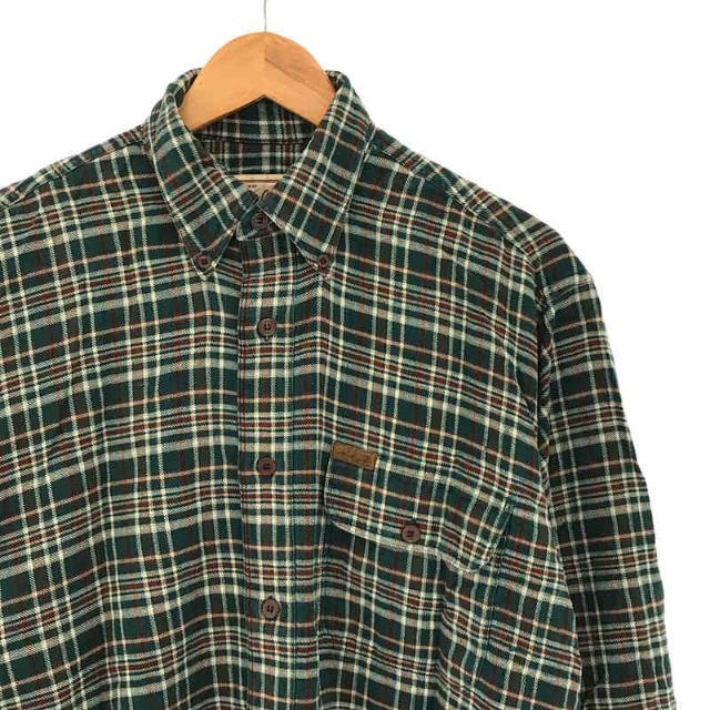 WOOLRICH WOOLRICH ウールリッチ 90s VINTAGE ヴィンテージ コットン チェック ボタンダウン シャツ M  グリーン ブラウン メンズの通販 by KLDラクマ店※通常3営業日以内で発送｜ウールリッチならラクマ