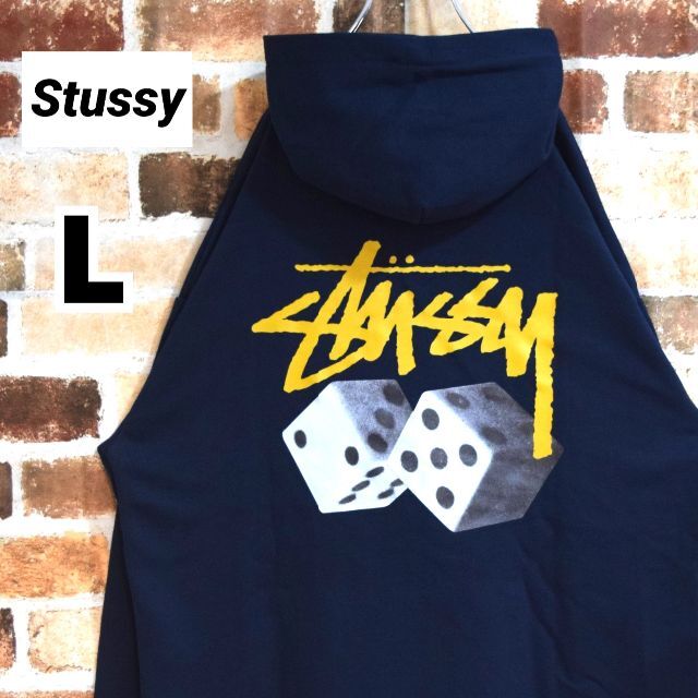 新品 Stussy ステューシー サイコロ フルジップパーカー ブラック XL