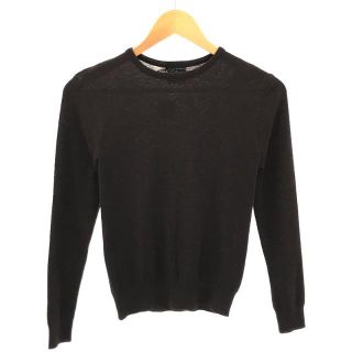 【美品】  Letroyes / ルトロワ | フランス製 クルーネック ニットカットソー | XS | ブラウン | レディース(ニット/セーター)