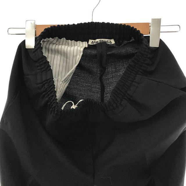 【美品】 Acne Studios / アクネ ストゥディオズ | ウール モヘア イージー ワイド スラックス | 34 | ブラック | レディース