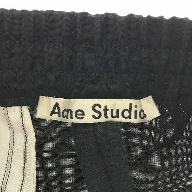 【美品】 Acne Studios / アクネ ストゥディオズ | ウール モヘア イージー ワイド スラックス | 34 | ブラック | レディース