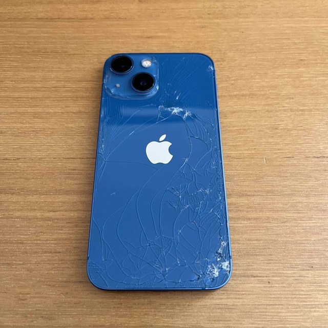背面割れ iPhone 13 mini ブルー 128 GB SIMフリー お得なセール