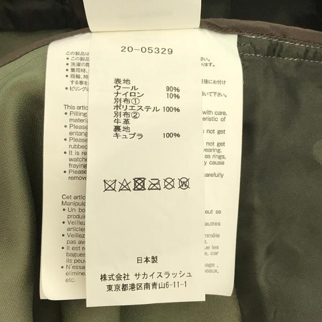 sacai / サカイ ウール メルトン グレンチェック ポリエステル sacai / サカイ ウール メルトン グレンチェック ポリエステル