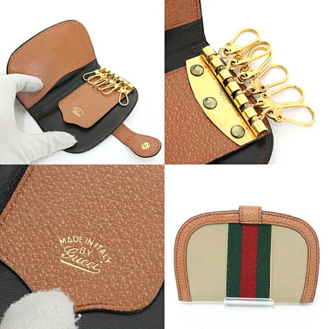 Gucci - グッチ GUCCI オールドグッチ シェリーライン キーケース 6連