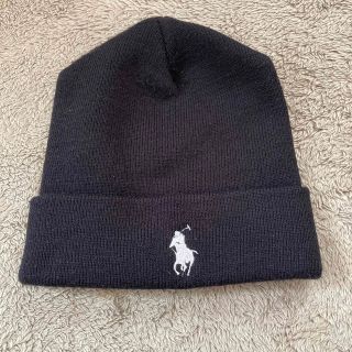 ラルフローレン(Ralph Lauren)のPolo by Ralph Lauren ニット帽　黒　ポロバイラルフローレン(ニット帽/ビーニー)