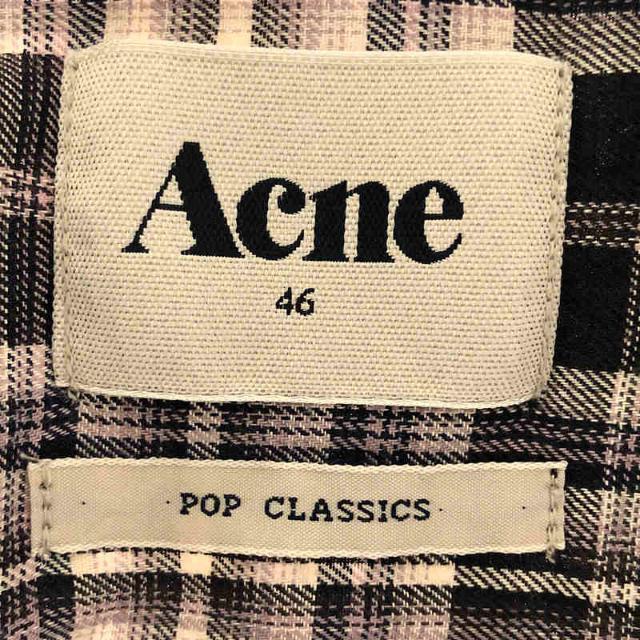 ACNE(アクネ)のAcne / アクネ | POP CLASSICS CHECK SHIRT コットン チェック ボタンダウン シャツ | 46 | グレー/ブラック/パープル | メンズ メンズのトップス(Tシャツ/カットソー(七分/長袖))の商品写真