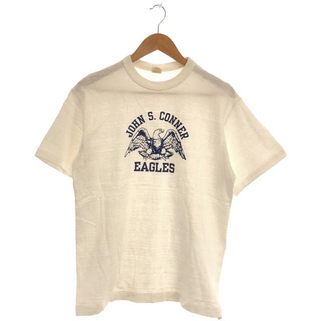 WAREHOUSE(ウエアハウス)の【美品】  WAREHOUSE / ウエアハウス | JOHN S. CONNER EAGLES コットン クルーネック Tシャツ | L | ホワイト | メンズ メンズのトップス(Tシャツ/カットソー(半袖/袖なし))の商品写真