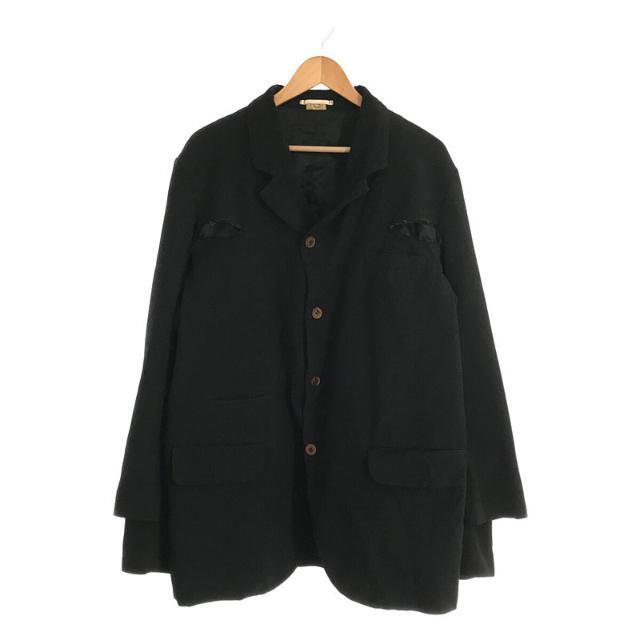 COMME des GARCONS HOMME PLUS  / コムデギャルソンオムプリュス | 伊東美保 | ダメージ加工レイヤードジャケット | M | ブラック | メンズ メンズのジャケット/アウター(その他)の商品写真