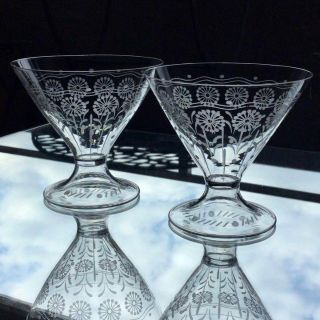 バカラ(Baccarat)の希少美品オールドバカラBaccarat★11965シャンパンクープグラスペア人気(グラス/カップ)