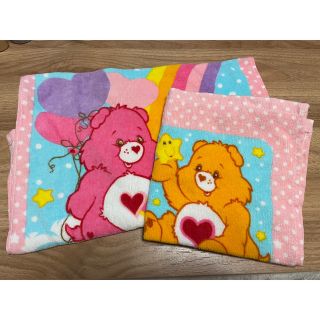 ケアベア(CareBears)のケアベア　ハンドタオル&フェイスタオル　値下げしました‼️(タオル/バス用品)