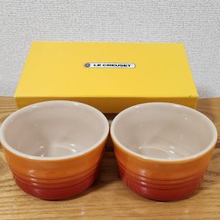 ルクルーゼ(LE CREUSET)のル・クルーゼ(Le Creuset) ラージラムカン 2個入り×2箱　オレンジ(食器)