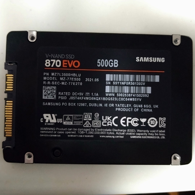 Samsung 870EVO 500GB SSD 1