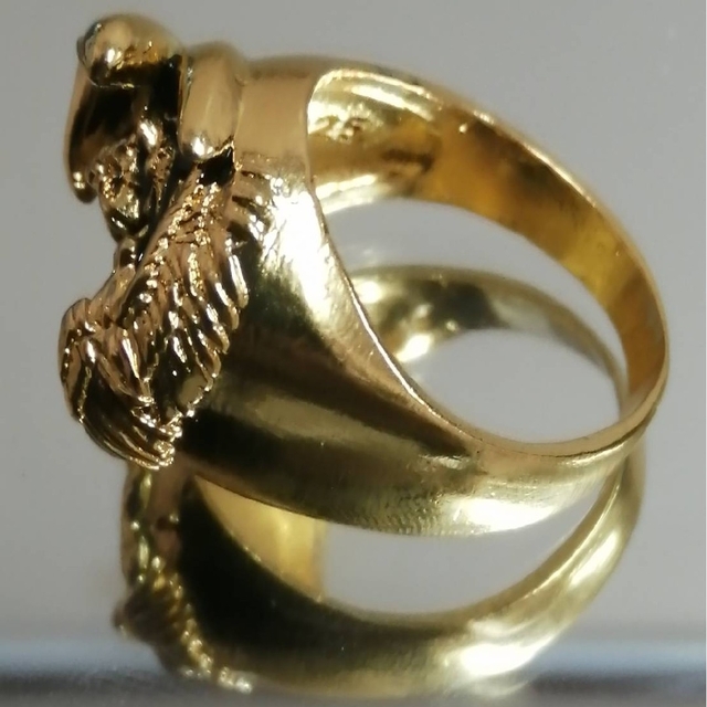 【SALE】リング メンズ アクセサリー ゴールド ドラゴン 龍 指輪 23号 レディースのアクセサリー(リング(指輪))の商品写真