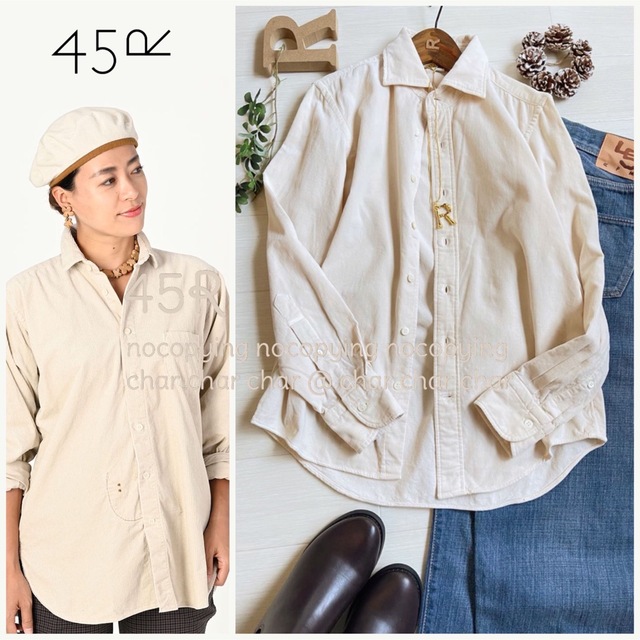45R 極美品/ コーデュロイのシャツ 45rpm レディース トップス
