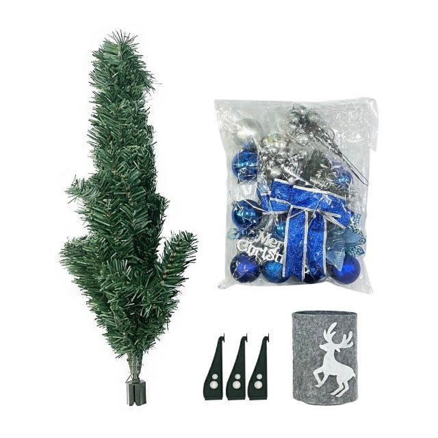 クリスマスツリー ブルーorシルバー 送料無料 オーナメAiO 4