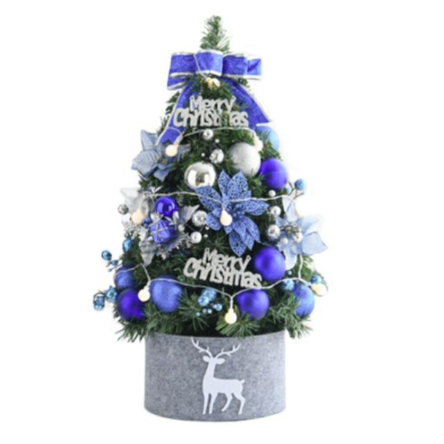 クリスマスツリー ブルーorシルバー 送料無料 オーナメAiO 6