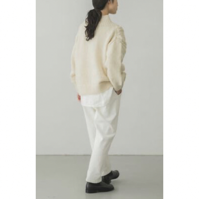 かぐれ(カグレ)の定価13,200円◆かぐれ◆コットンストレッチイージーパンツ◆OFF WHITE レディースのパンツ(カジュアルパンツ)の商品写真