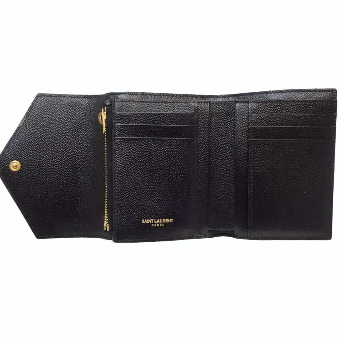 SAINT LAURENT PARIS サンローランパリ 三つ折財布 403943 三つ折り財布 レザー ブラック/082677