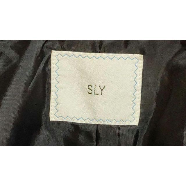SLY(スライ)のSLY スライ 人気カラーブラック レディース ロングコート Ｓサイズ レディースのジャケット/アウター(ロングコート)の商品写真