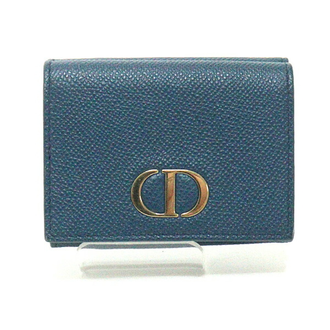 ●新品/正規品● Dior 30 MONTAIGNE LOTUS ブルー 二つ折