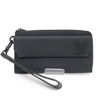 ルイヴィトン(LOUIS VUITTON)のLOUIS VUITTON ルイヴィトン ジッピー・ウォレット アエログラム ラウンドファスナー長財布 グレインレザー M69831 ブラック 【中古】Aランク(折り財布)