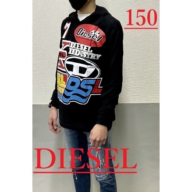 ディーゼル　キッズ　長袖Tシャツ1322　サイズ12Y　ロゴ　新品　00J4Y0