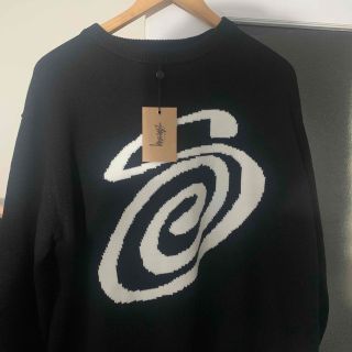 ステューシー(STUSSY)のステューシー　ニット　ブラック　M(ニット/セーター)