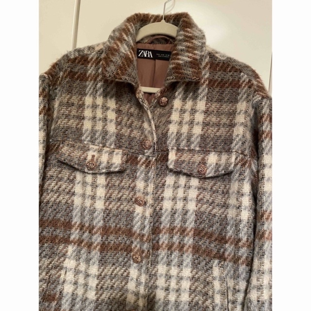 ZARA ザラ チェック柄ジャケット コート S 1