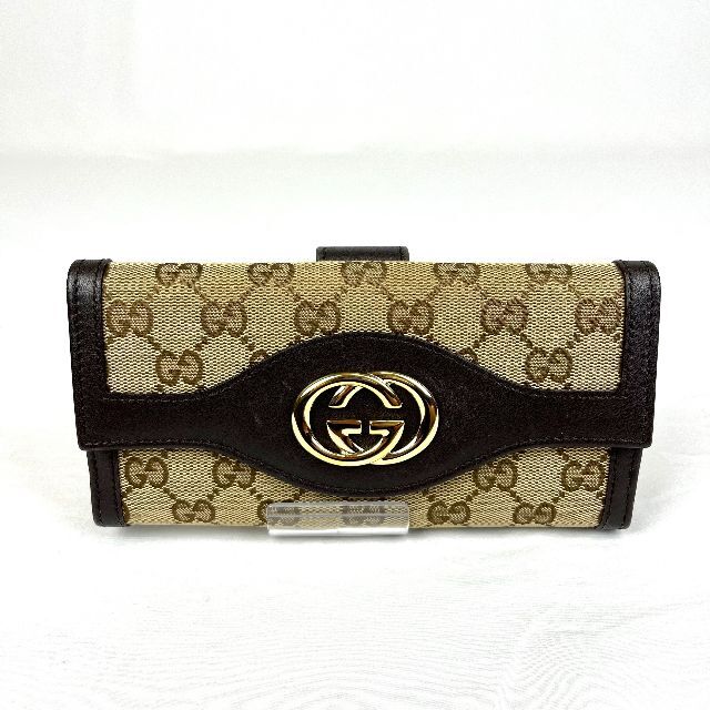 美品　GUCCI インターロッキング　GG柄　長財布_2