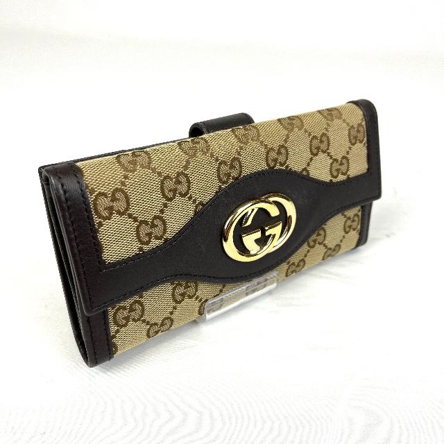 美品　GUCCI インターロッキング　GG柄　長財布_3