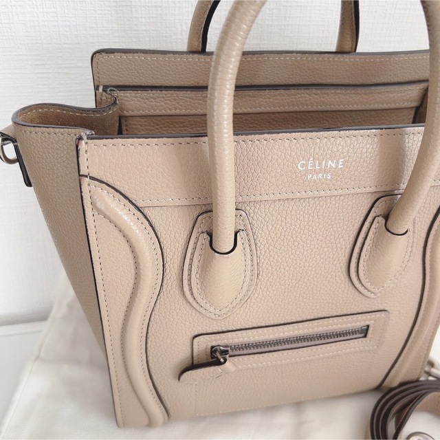 celine - 旧ロゴ セリーヌ ラゲージ ナノ デューン ドラムドカーフ
