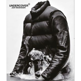 アンダーカバー(UNDERCOVER)のUNDERCOVER 30周年 レザースリーブ ダウン ジャケット 袖レザー(ダウンジャケット)