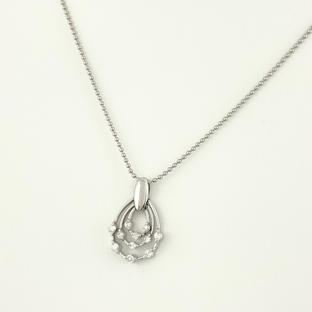 格安新品 メレダイヤ デザインネックレス 【中古】 Pt900 ネックレス