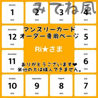 【Ri★さま専用ページ】マンスリーカード【みてね風】(アルバム)