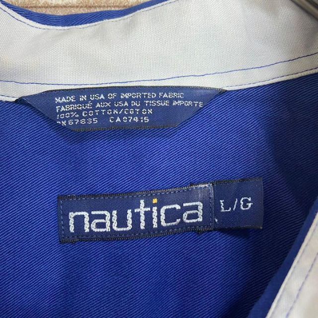 NAUTICA(ノーティカ)のNAUTICA 90s BDシャツ 刺繍ロゴ 古着 ゆるダボ 無地 人気カラー メンズのトップス(シャツ)の商品写真