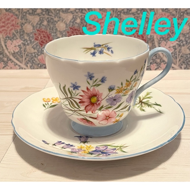 美品　Shelley シェリー  イギリス カップ&ソーサー 花柄　アンティーク