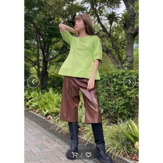 ルシェルブルー(LE CIEL BLEU)の【LE CIEL BLEU 】Boat Neck Peplum Tee(カットソー(半袖/袖なし))