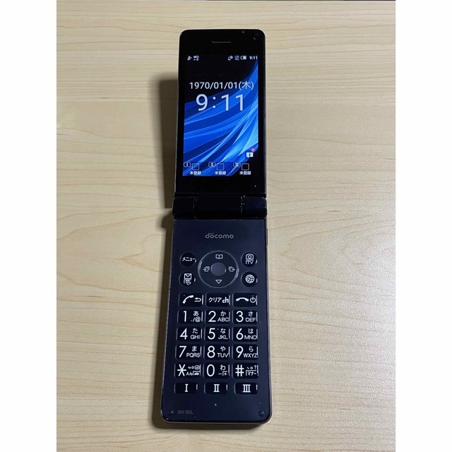 SH-03L AQUOS docomo ブラック SIMロック解除スマートフォン/携帯電話