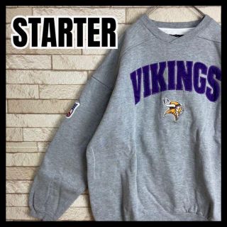 スターター(STARTER)のSTARTER NFL Vikings スウェット 刺繍 ストリート スポーツ(スウェット)