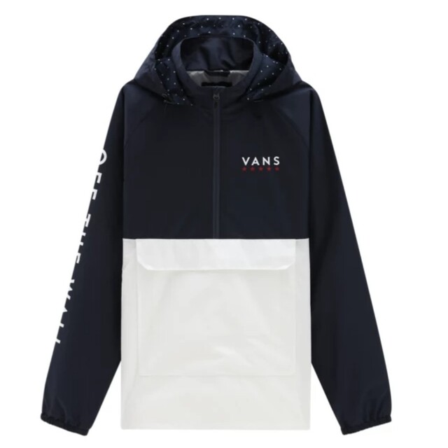 VANS(ヴァンズ)の【L】VANS バンズ/アノラックパーカー/VICTORY ANORAK/紺×白 メンズのジャケット/アウター(ナイロンジャケット)の商品写真