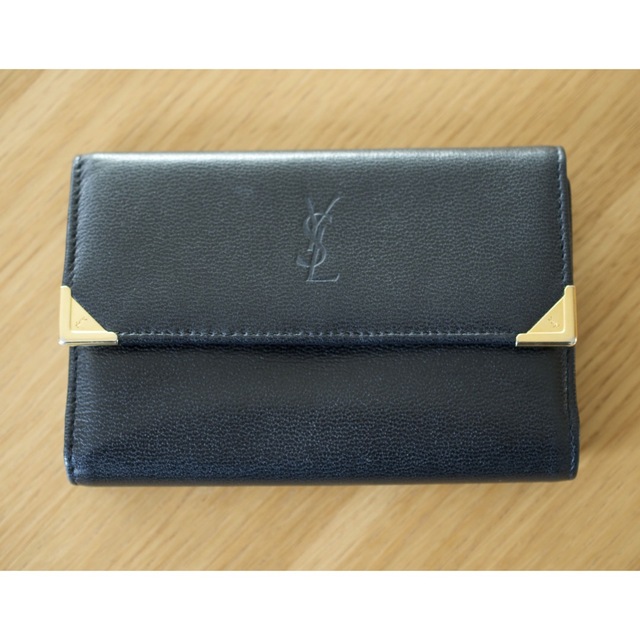 Yves Saint Laurent - 美品 イヴサンローラン 三つ折り財布 がま口