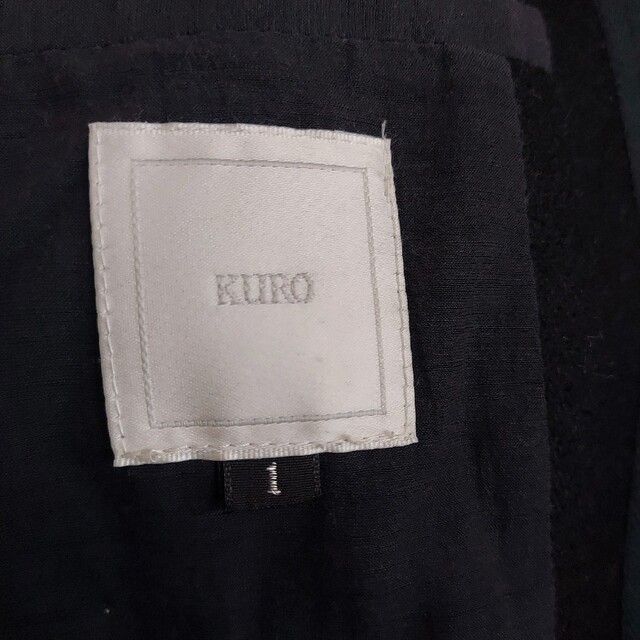 KURO(クロ)の極美品☆クロ KURO ジップアップウールジャケット アウター 1 M 黒 メンズのジャケット/アウター(ブルゾン)の商品写真