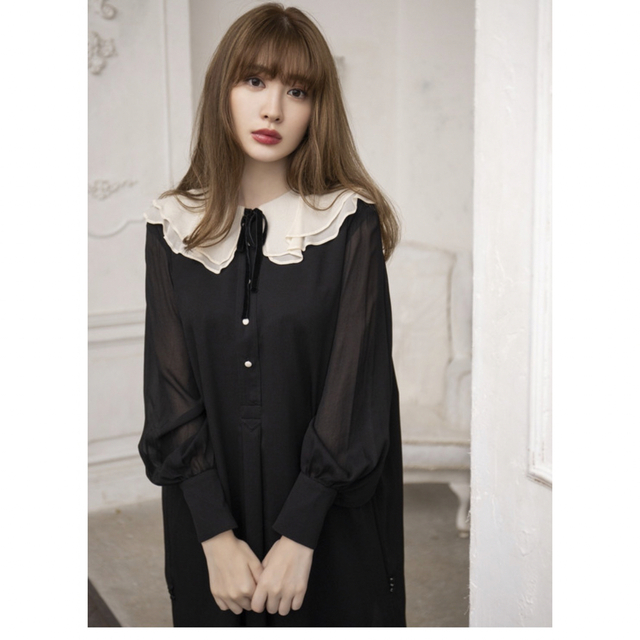 herlipto ハーリップトゥVolume Sleeve Midi Dressワンピース