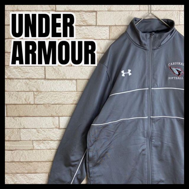 UNDER ARMOUR(アンダーアーマー)のUNDER ARMOUR トラックジャケット ジャージ 刺繍 スポーツ ブルゾン メンズのトップス(ジャージ)の商品写真