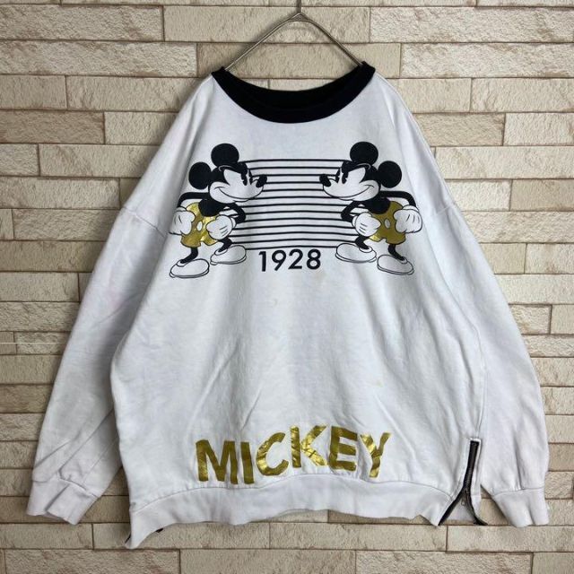 Disney スウェット ビッグサイズ mickey キャラクター リンガー 冬