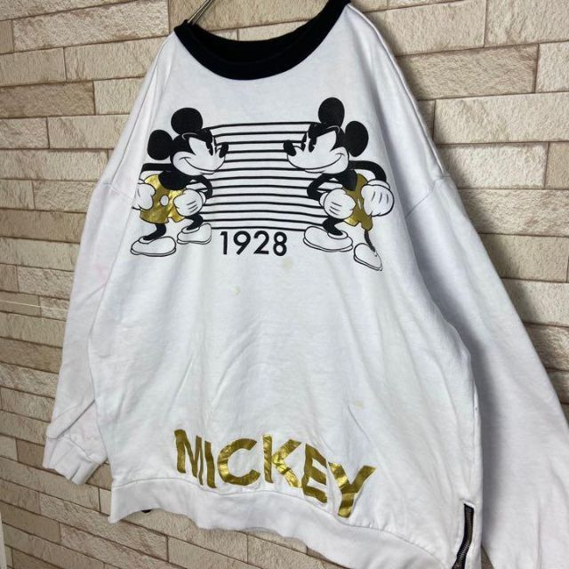 Disney スウェット ビッグサイズ mickey キャラクター リンガー 冬 2