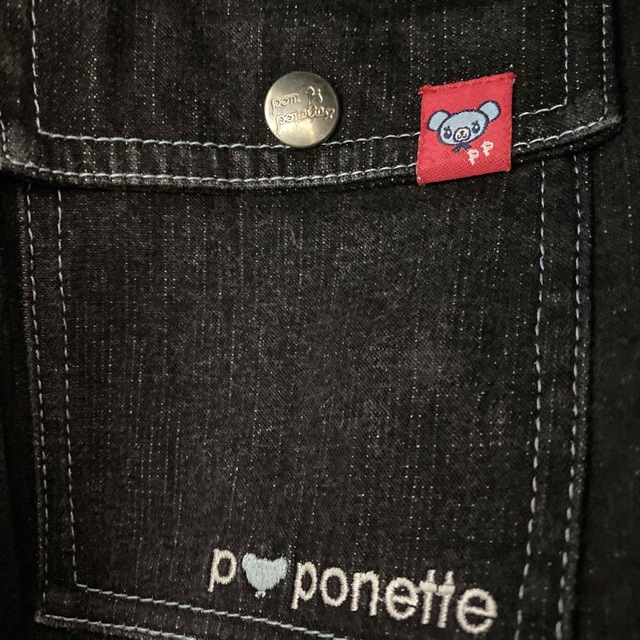 pom ponette(ポンポネット)のpom ponette ポンポネット　ブラックジーンズ キッズ/ベビー/マタニティのキッズ服女の子用(90cm~)(パンツ/スパッツ)の商品写真